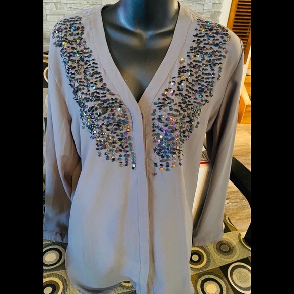 Chico's Tops - Chico’s beaded blouse